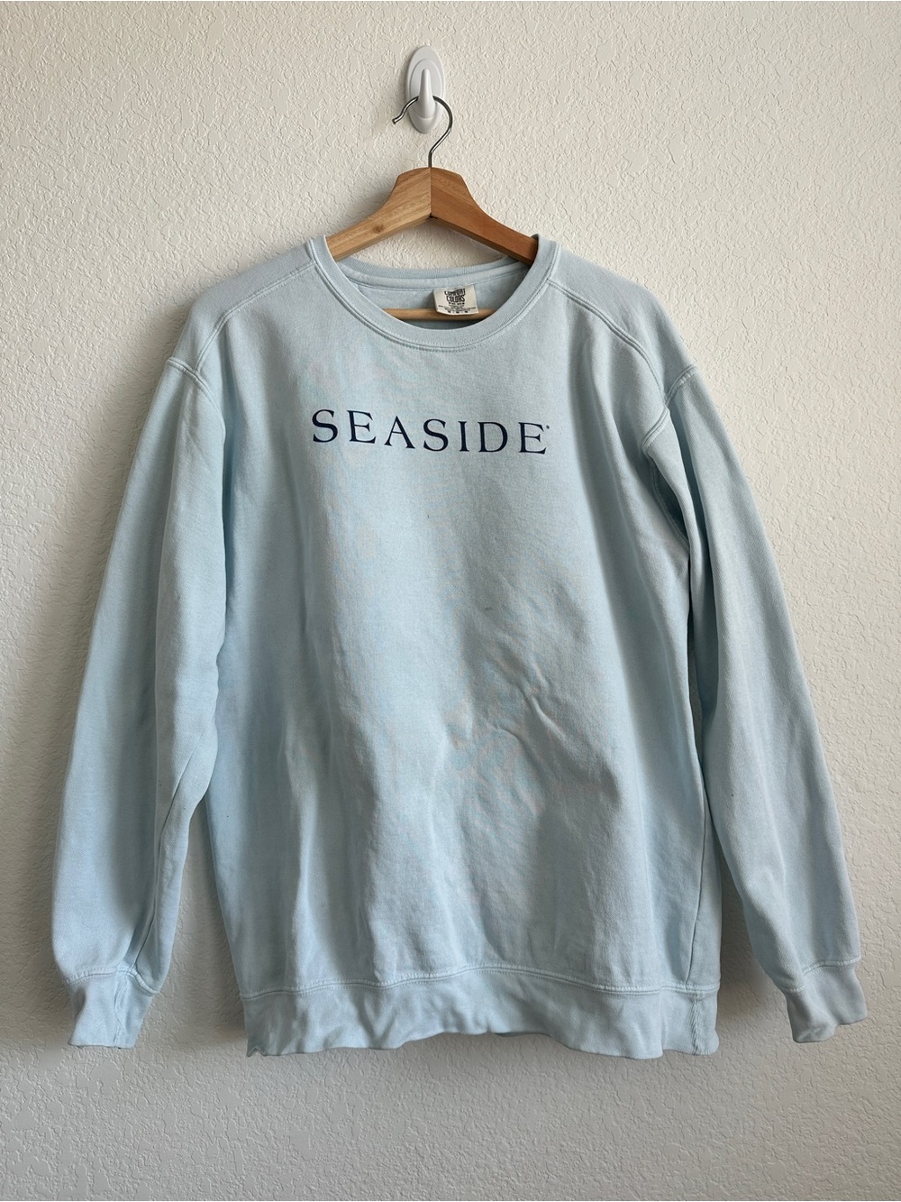 Comfort Colors Seaside Florida Medium Blue Graphic Print Crewneck Pullover
